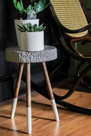 Raw Edge Concrete Plant Stand Image